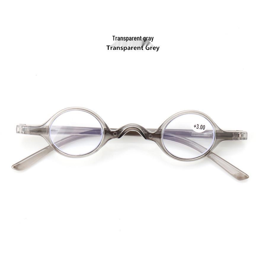 2023 Fashion Japanese Reading Glasses: Anti-Blue Light, Small Round Frame, Mini Spring Temples