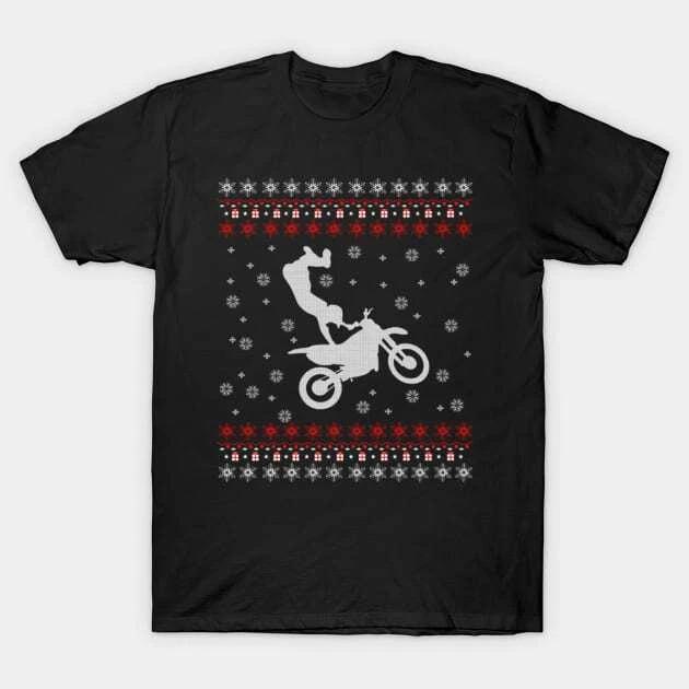 Motocross Ugly Christmas Sweater Gift Made in Australia T-Shirt L