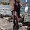 Retro Spanish punk style street shot thick soled metal dark motorcycle boots with razor decoration short boots