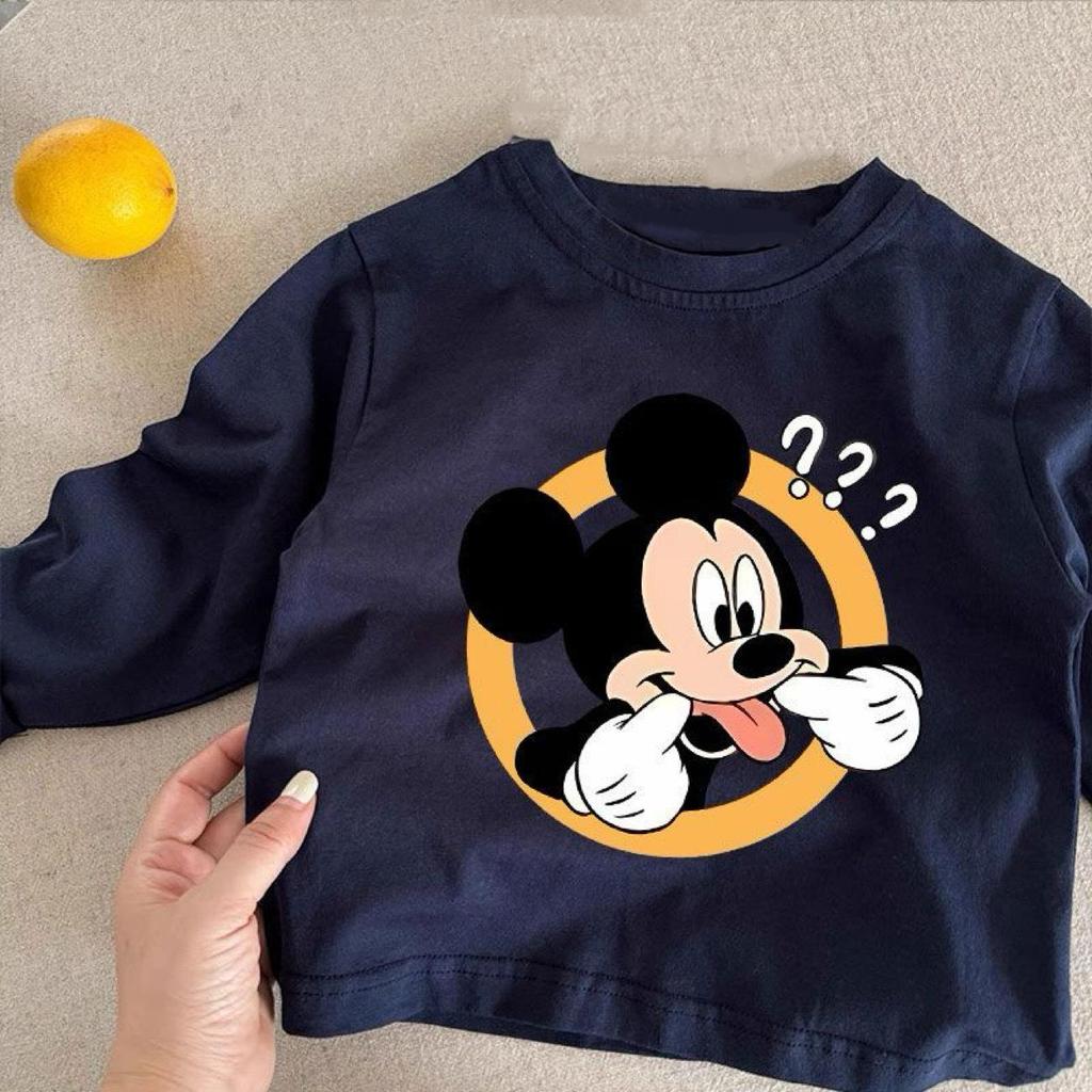 Trendy Spring & Autumn Kids' Cotton Long Sleeve T-Shirt - Cute Design for Boys & Girls