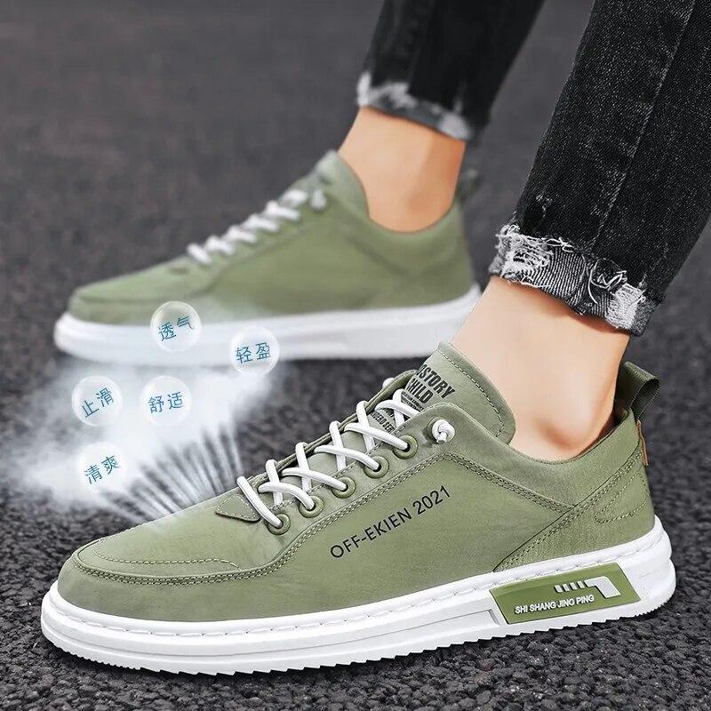 Sapatos de lona masculinos tênis casuais respiráveis para caminhada sapatilhas com cadarço tênis de skate fashion leves sapatos vulcanizados masculinos