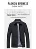 Men's Lightweight Jacket - Spring/Autumn Business Casual, Turn-Down Collar for Middle-Aged & Elderly.