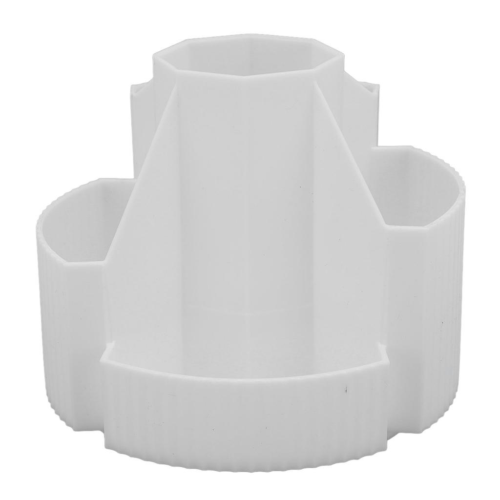 360 Grad Drehbarer Stifthalter Schreibtisch Große Kapazität Stiftaufbewahrungs-Organizer Multifunktionales Arbeitsplatzzubehör Weiß