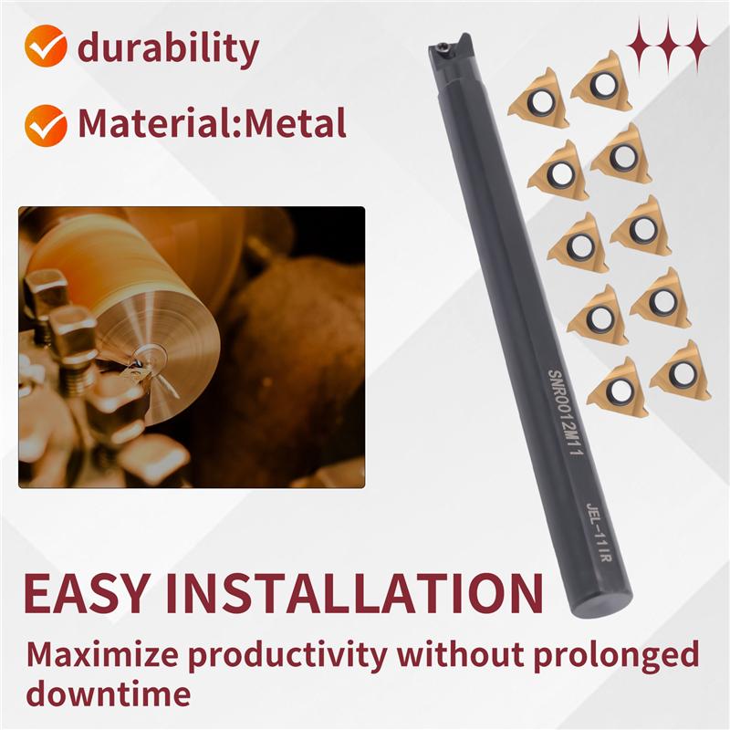 

A72U Internal Thread Tool Kit Support SNL0012M11 CNC Machining Turning Tools With 11ER AG60 Suit MMT11IR