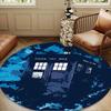 telephone booth Round Rug for Livingroom,Bedroom, Palyroom, Chair Rug, Area rug, Circle Carpet, Large Size Fan Christmas gift