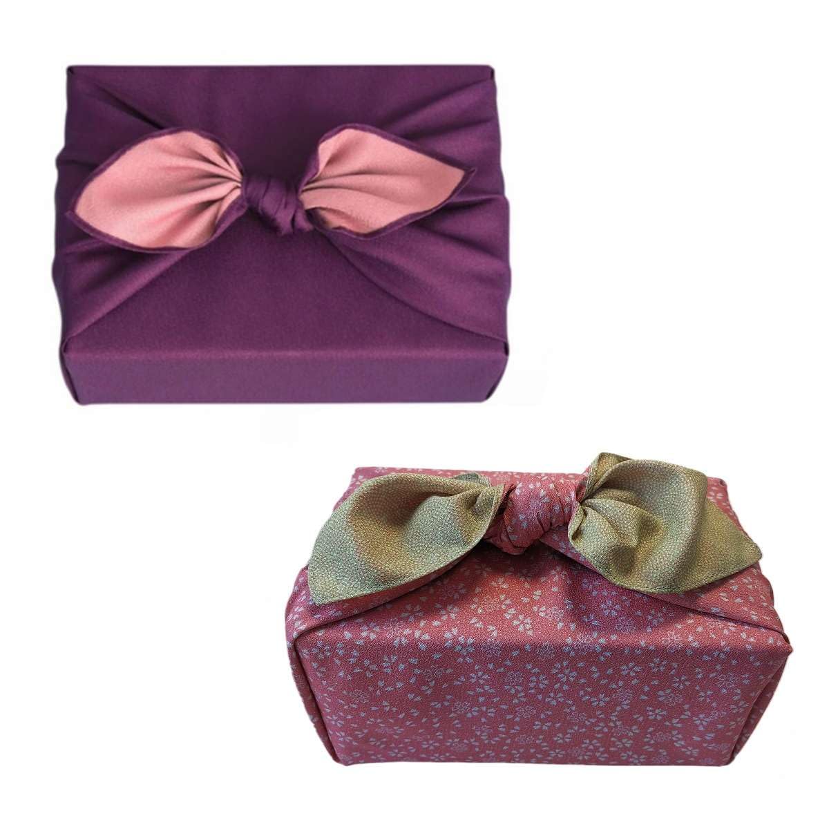 SAWABIYA Набор Фуросики Японский Двойной Идеально для Упаковки Ланча Кимоно Эко Однотонный с Принтом Акулы и Дизайном Цветения Сакуры Упаковочная ткань 2 70 см 3780₽