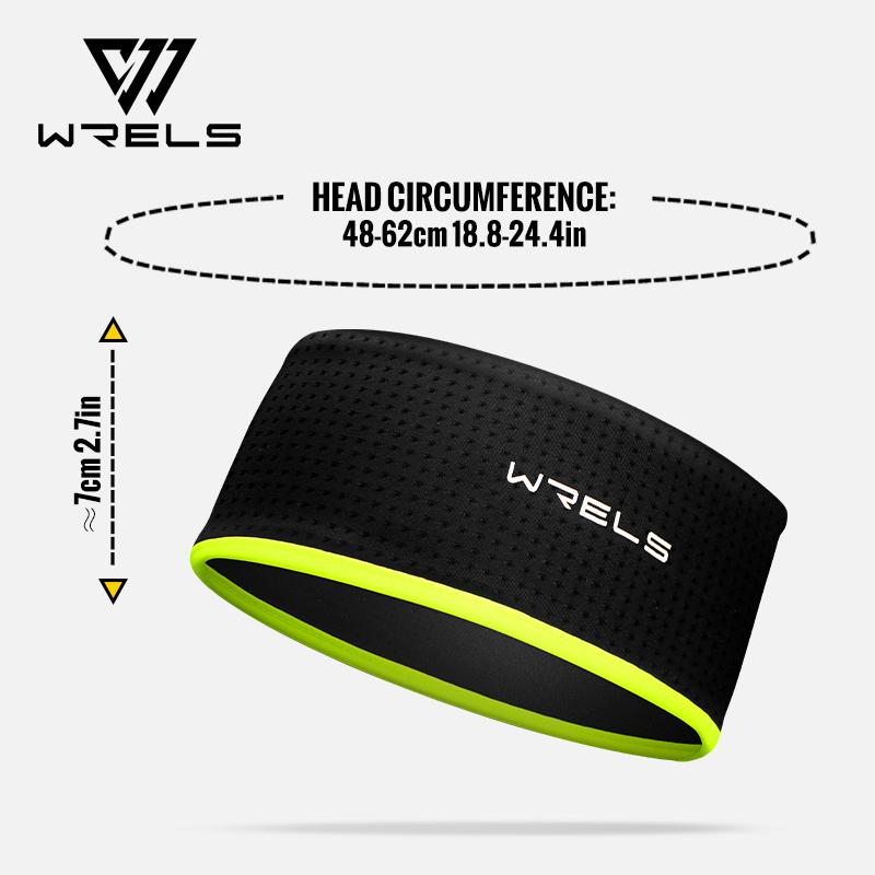 WRELS Sports Headband Sweatband Elastic Gym Fitness Running Basketball Yoga Breathable Quick Dry Absorbent Wide Hairband Unisex