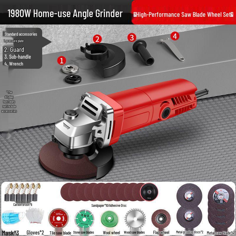 Multifunctional Angle Grinder & Polisher for Household Use