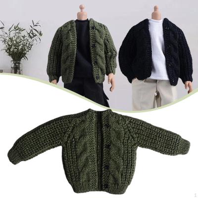 1/12 Figure Puppe Kleidung, Gestrickte Strickjacke, Verkleidung Mode Accessoires Miniatur für