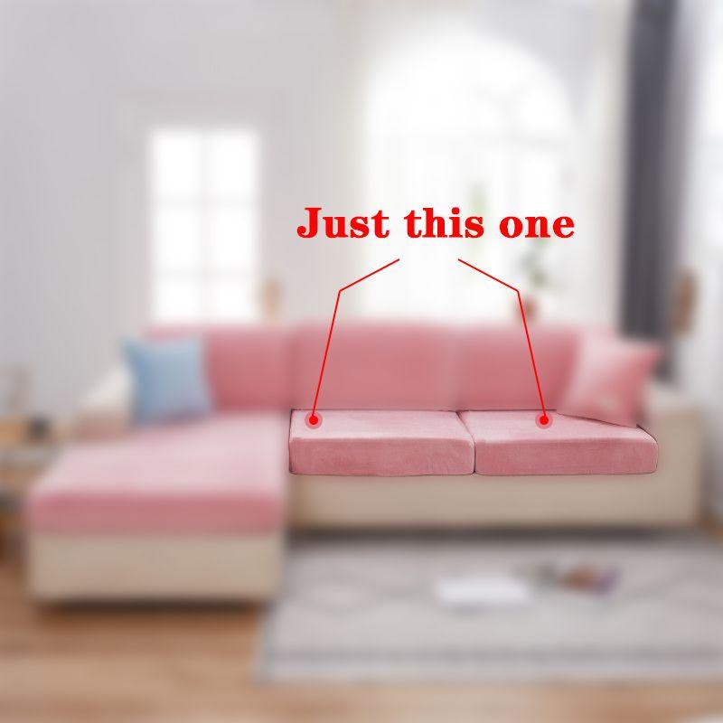 

Stretch Velvet Sofa Cushion Cover Elegant Home Decor Velvet Seat Slipcover Pink,1Seater