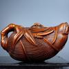 Red Sandalwood Teapot Handle Ornament - Solid Wood Carving Craft