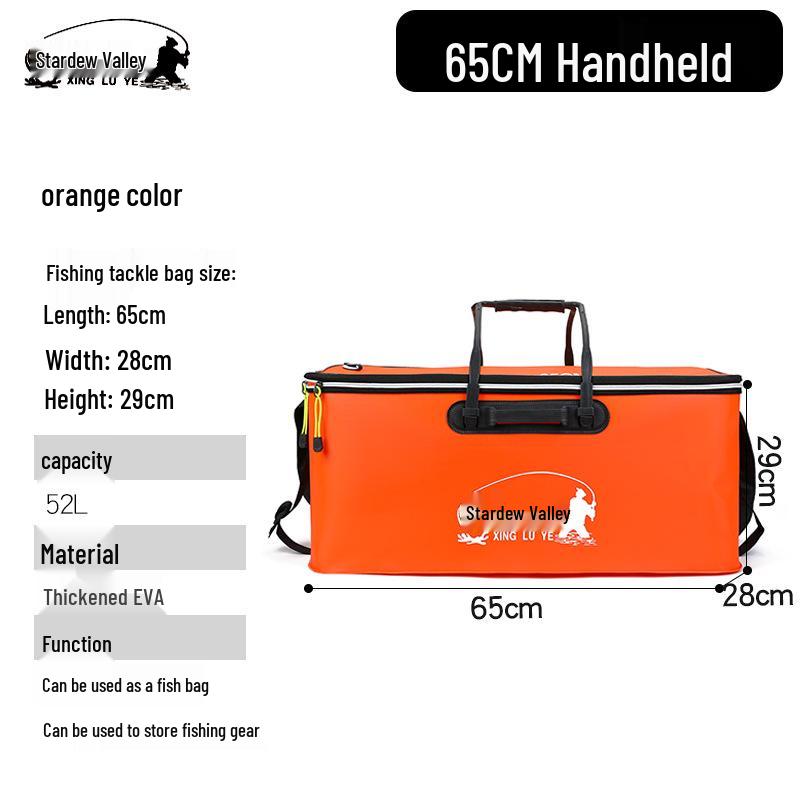 Collapsible EVA Fish Bucket with Strap - Multifunctional and Thickened Design with Built-in Keepnet