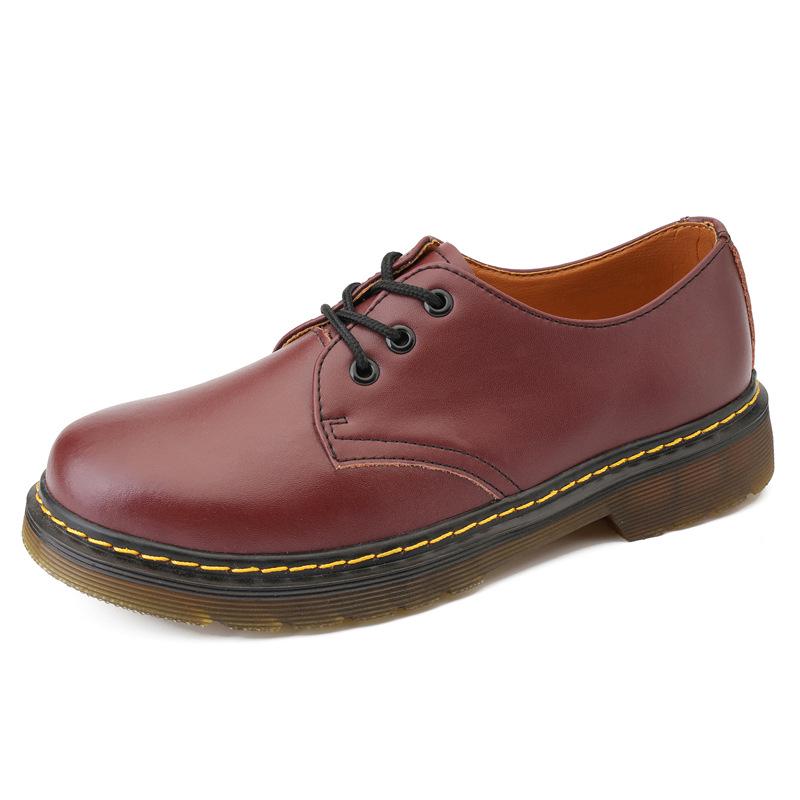 Unisex Plus Size All-Season Leather Martin Boots with Wear-Resistant Beef Tendon Sole