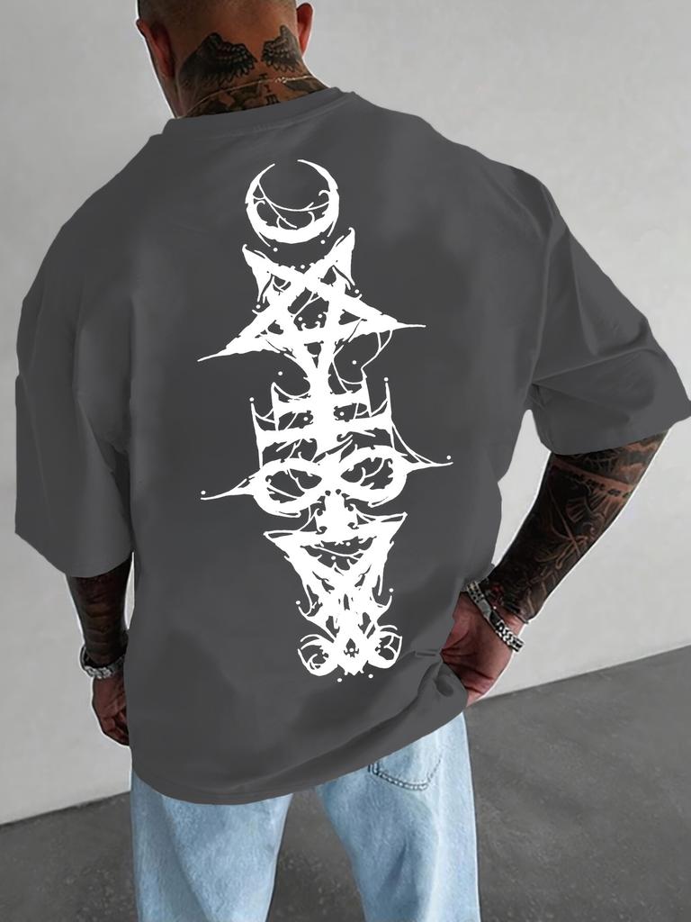 T-shirt d'été à manches courtes et imprimé pour homme