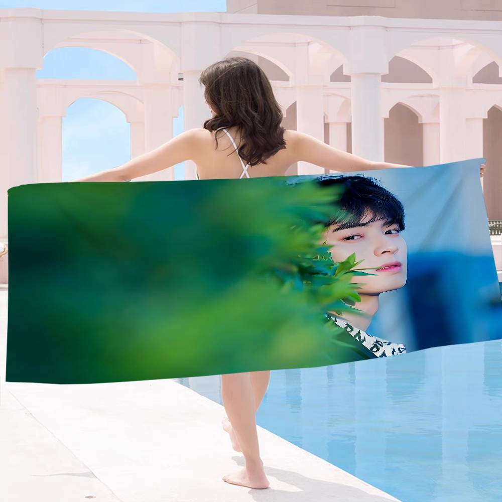 Singer C-Cha EunWooS Anime Beach Swimming Towel Soft Absorbent Washcloth Children's Gifts for Kids Travel Camping Gym