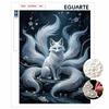 Pearl Art Painting Kit for Adults and Beginners, Mystic White NineTailed Fox Sparkling Painting Craft Home Wall Decor Handmade Gift Art Pieces