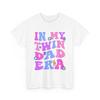In My Twin Dad Era T Shirt Fun Groovy Cool Design for Dads of Twins