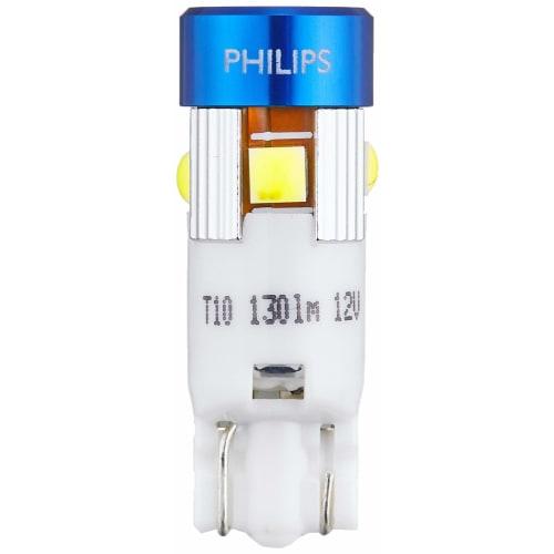 Philips Automotive Bulb & Light LED Position Lamp T10 6000K 130lm 12V 1.3W Extreme Ultinon Vehicle Inspection Compatible 3 Year Warranty 2 Pieces PHIL