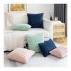 Otostar Cushion Cover 45x45cm 1 Piece Plain Stylish Cute Corduroy Modern Zippered Interior Decorative Pillow Cover (45x45, Pink)