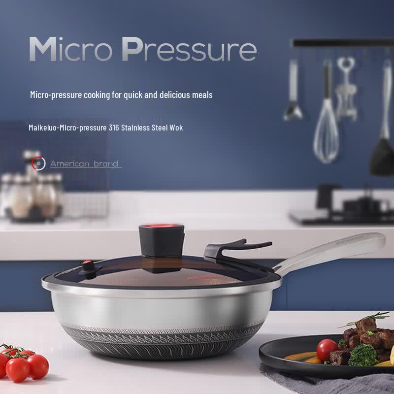 Macaiiroos Shell Titanium Non-stick Frying Wok