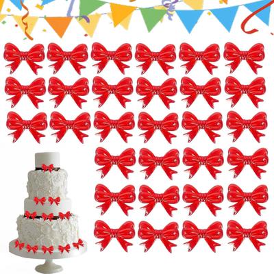 Cupcake Topper Geburtstag 30 Stück Schleife Party Dekorationen Schleifenförmig Hochzeit Cupcake Topper Für Geburtstag Weihnachten Feiertag
