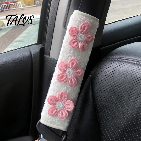 Cute Flower Seat Belt Cushions Floral Pads for Car, Soft Mesh Shoulder Skin Friendly Seatbelt Padding Strap Covers, Comfortable Universal Protective