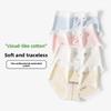 Girl Spring and Autumn Sweet Pure Cotton 10A Antibacterial Extension Crotch Skin Breathable Middle Waist Triangle Briefs