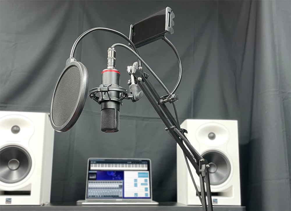 ARTRIG MAS-2 Microphone Arm Set, 70cm Arm Length [For Audio Recording, Video Streaming, Video Shooting, and Web Conferencing]
