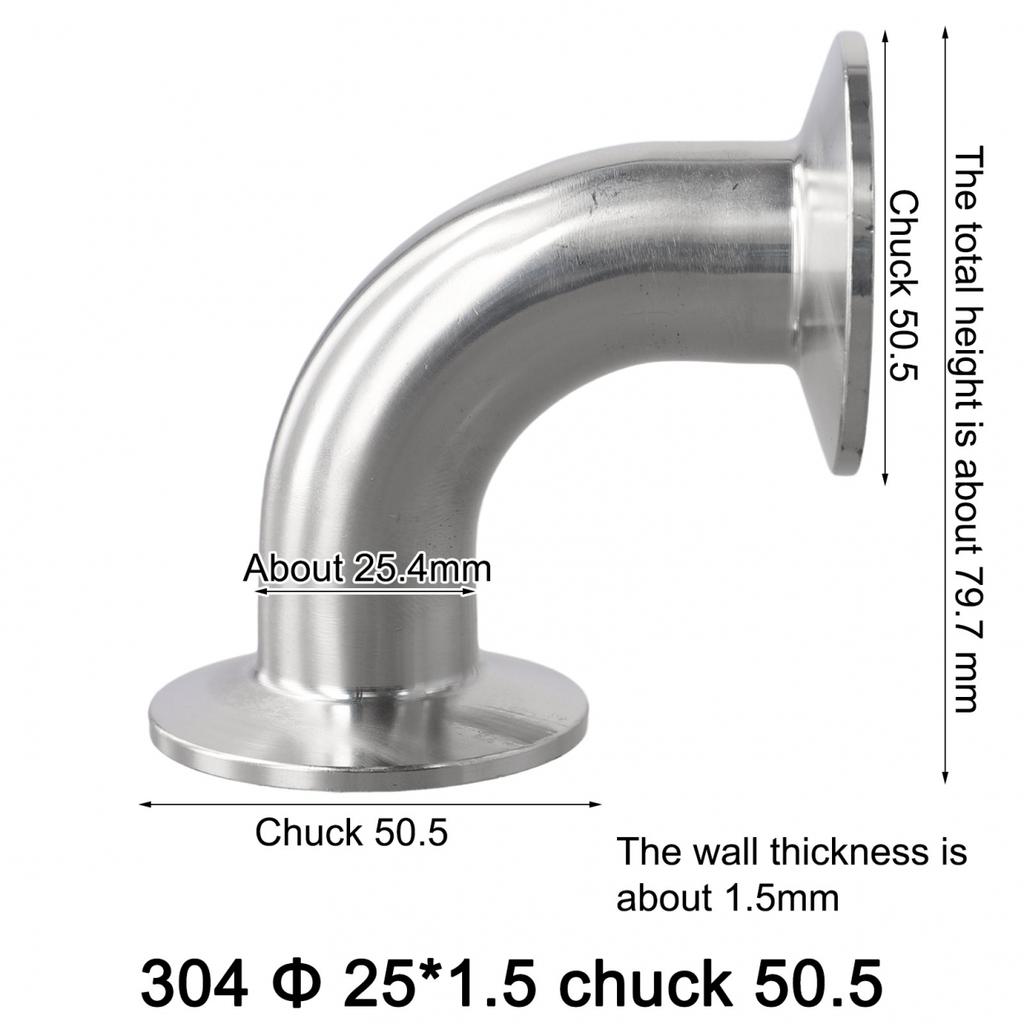 Fiting Sanitar Cot Compatibil Tri Clamp cu Conexiune în Unghi Drept