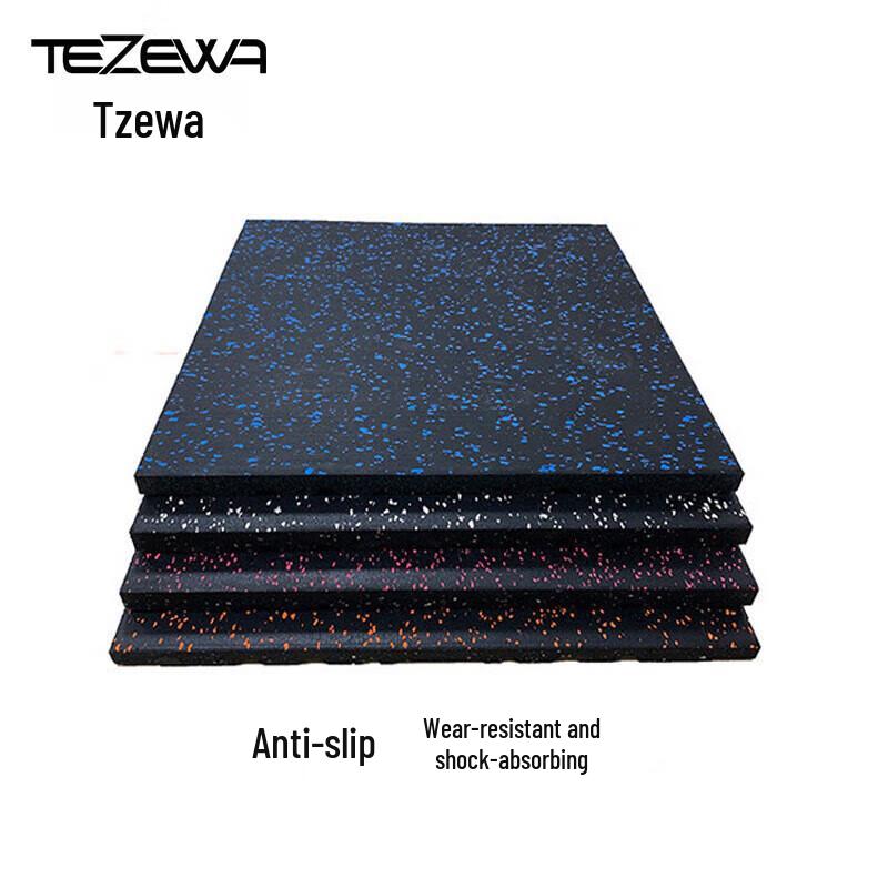 Yimai 15mm Shock-Absorbing Rubber Gym Floor Tiles (10-Pack)