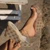 2024 Summer Women Wedges Platform Transparent Strap Slippers Chunky Shoes Comfortable Indoor Home Loafers