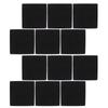 12Pcs Acoustic Panels Black Self Adhesive Polyester Fiber Sound Proof Padding for Studios