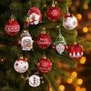 Decorative Gingerbread Elk Ornaments 24/48Pcs Christmas Wooden Hanging Ornaments, Gnome Ball Porch Eave Decorations Tags, Xmas Tree for Home