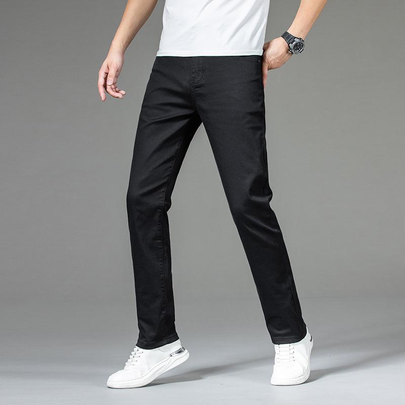 Lyocell Tencel Jeans For Men, Lightweight, Soft, High-end Men's Black Jeans, Slim Straight, Versatile