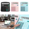 Desktop Calculator Standard Function Calculator with 12-Digit Large LCD Display Solar & Battery Dual Power for Home Basic O E7I9
