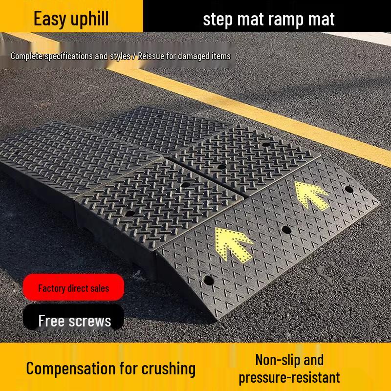 100cm Long Step Mat Curb Ramp for Home Use – Threshold and Speed Bump Climbing Mat