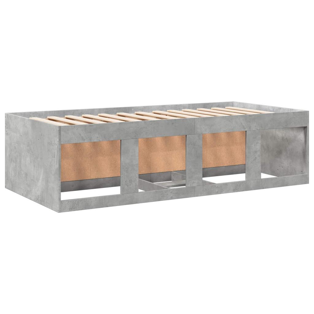 Bed Frame with Storage Concrete Grey 80 x 200 cm Engineered Wood