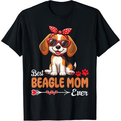 Cute Dog Best Beagle Mom Ever Mama Mother Life Fur Baby Love T-Shirt