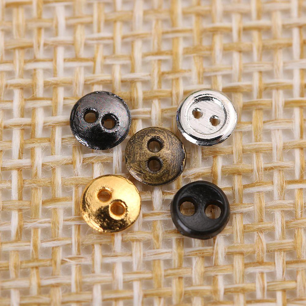 Miniature Two Holes Clothing Sewing Craft Mini Metal Buttons DIY Doll Clothes Dolls Strap Buckles