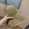 Retro Bohème Stil Damen Stroh Sommer Outdoor Hut Stroh Gewebt Reise Strand Fischer Eimerhut Großer Rand Weiche Faltbare Kappe