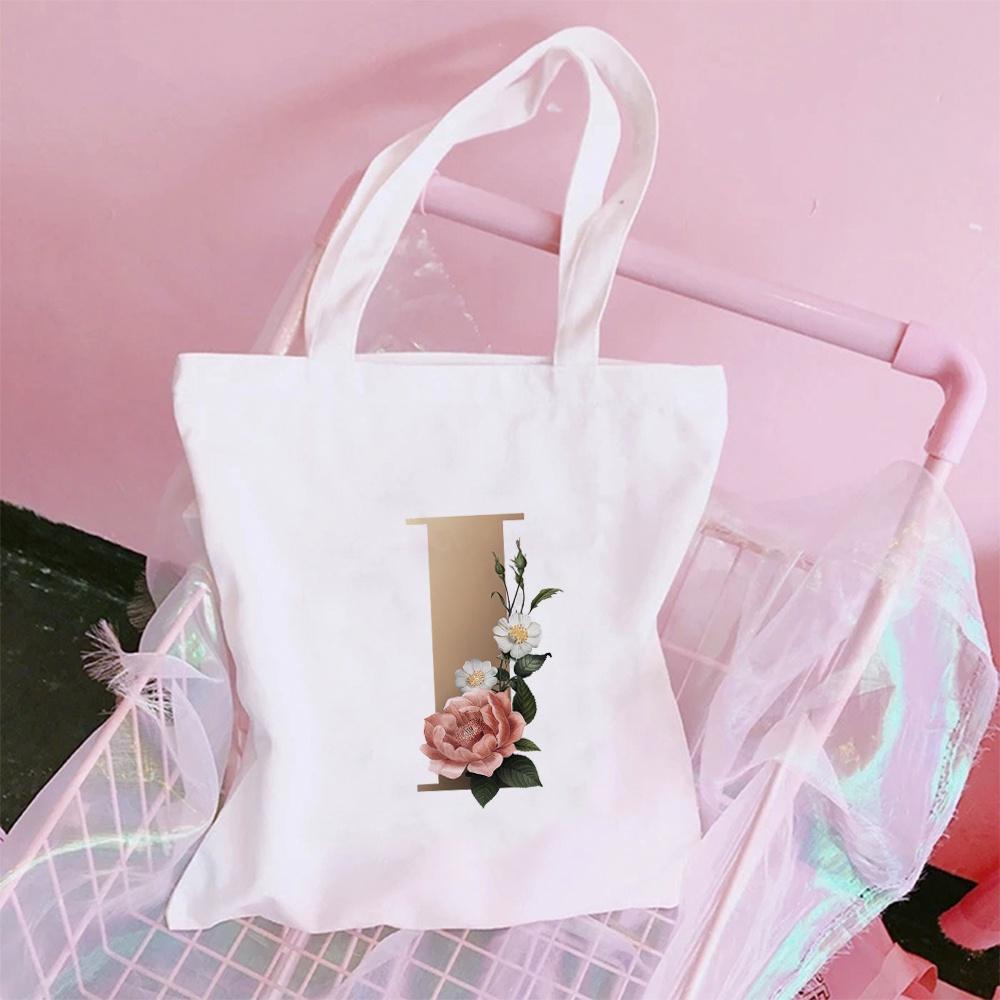 alphabet canvas bag