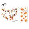 Cute Ghost Pumpkin Decals Autumn Ghost/Gnome Static Glass Sticker PVC Waterproof Maple Leaves Window Removable Party Supplies Decal Cling