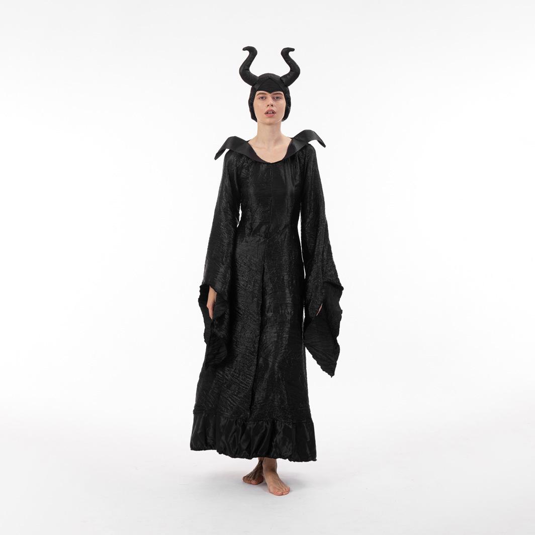 Adult Maleficent Black Witch Halloween Masquerade Costume Medium
