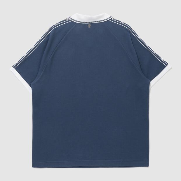 UMBRO Hbl Bloke Og Waffle Short Sleeve Collared T-Shirt Navy (Uq221Crs52)