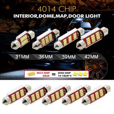 2x 39mm 8-LED GREEN FESTOON INTERIOR LIGHT GLOBES//BULBS Car//Auto//Boat//Trailer