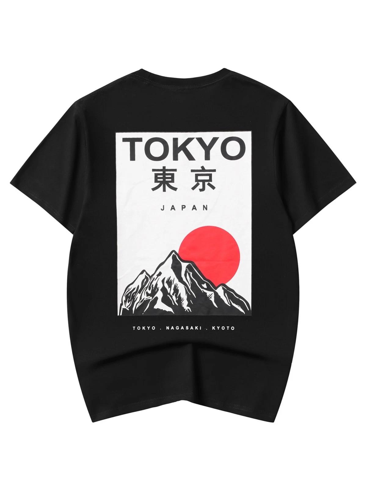 Мужская футболка Niepce Tokyo Art Graphic Tee Уличный стиль Японская с короткими рукавами S