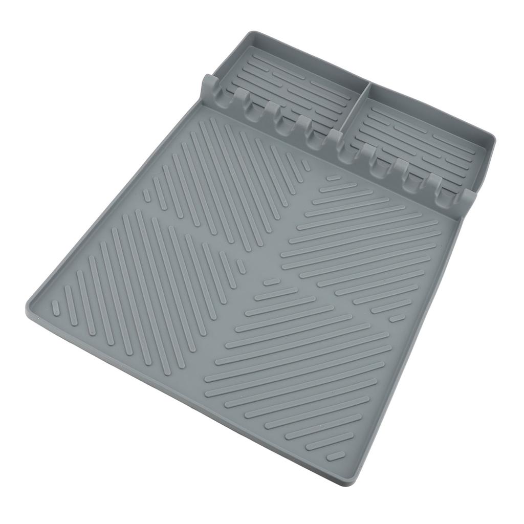 Silicone Spatula Mat Heat Resistant Anti Slip Versatile Side Shelf Griddle Tool Mat for Outdoor Kitchen Countertop