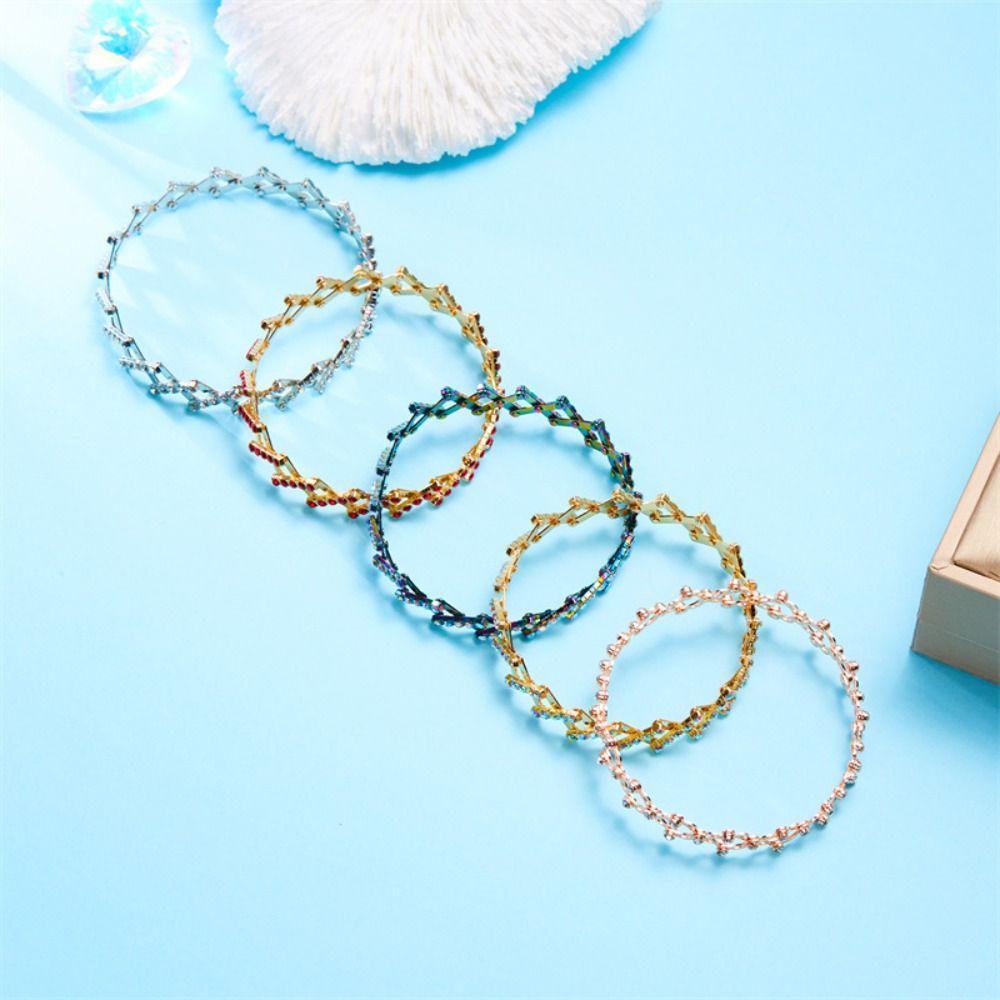 Stretchable Bangle 2 In 1 Ring Bracelet Women Jewelry Accessories Flexible Finger Buckle Girls