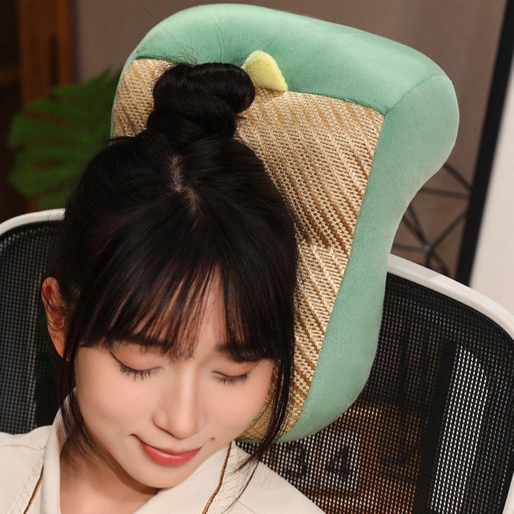 Double-sided Office Plush Pillow Hollow Breathable Cute Animal Neck Pillow  Room Decoration