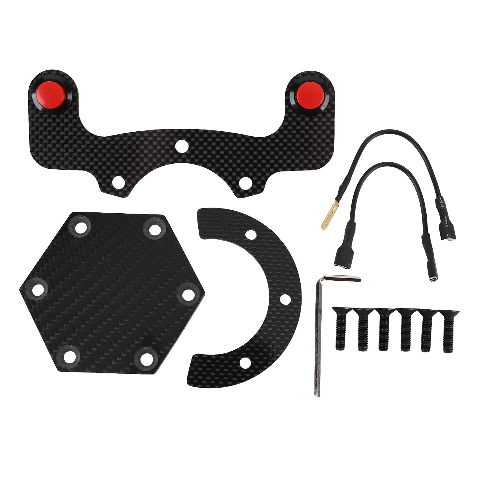 

Steering Wheel Center Kit Easy Installation 6 Hole Design Abrasion Proof Steering Wheel Horn Cover Kit for Car Maintenance чёрный